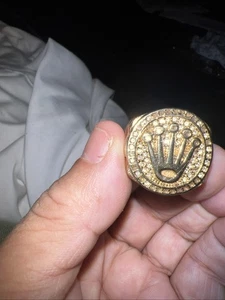 Vintage Gold Crown And Diamond Ring Old Ringer - Picture 1 of 7