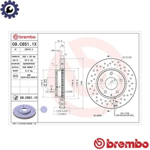 2x BRAKE DISC 09.C651.1X FOR MAZDA 3/CX- CX-3 Z6Y3/Z6Y1/Z627/Z601 1.6L 4cyl 3 - Picture 1 of 6