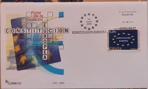 FDC First Day Spain 2005 edifil #4141 Constitution European Cover