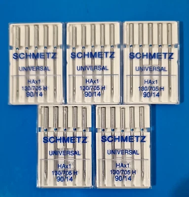 Schmetz Sewing Machine Needles, Universal 90/14 - 5 Packets of 5, BULK DISCOUNT