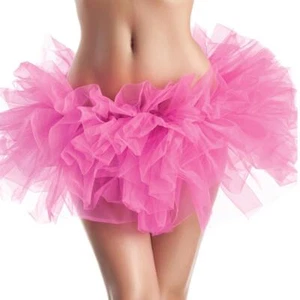 Tutu Mini Petticoat Organza Layered Mesh Short Skirt Costume Hot Pink BW1262 - Picture 1 of 3