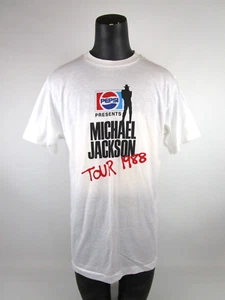 Vintage Pepsi Presents Michael Jackson Tour 1988 Grafik T-Shirt XL Ched Anvil Bad - Bild 1 von 16