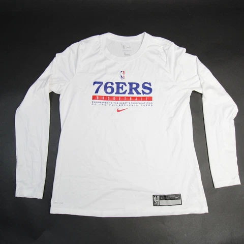 Philadelphia 76ers Nike NBA Authentics Long Sleeve Shirt Women's White New Cover