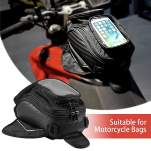 Motorcycle Waterproof Tail Tank Bag Magnetic Motorbike Saddle Phone Storage Bag - Foto 1 di 17