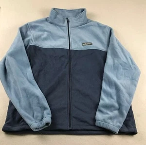 Columbia Sweatshirt Mens XXL Blue Fleece Full Zip Mock Neck Outdoors Jacket NWT - Picture 1 of 11