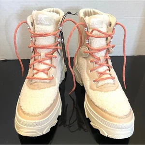 NEW Sorel Brex Cozy Lace Sheepskin Women’s Size 11 Waterproof Boots - Picture 1 of 11