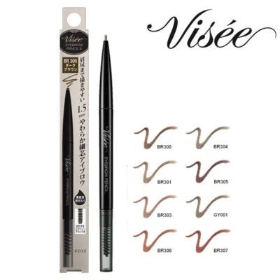[KOSE VISEE] Ultra Fine Eyebrow Pencil with Built-in Brush 0.1g JAPAN NEW - Image 1 of 2