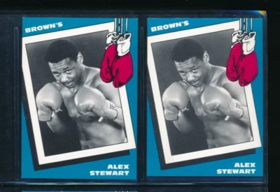 Lot (2) 1990 Brown's Boxing #65 Alex Stewart Heavyweight (HR37) SWSW6 - Image 1 of 2