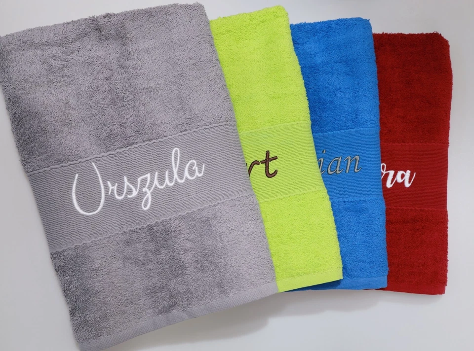 ★ BotoHome ★ Handtuch mit Namen bestickt ★ Badetuch ★ Duschtuch ★ Geschenk ★ - Bild 1 von 2