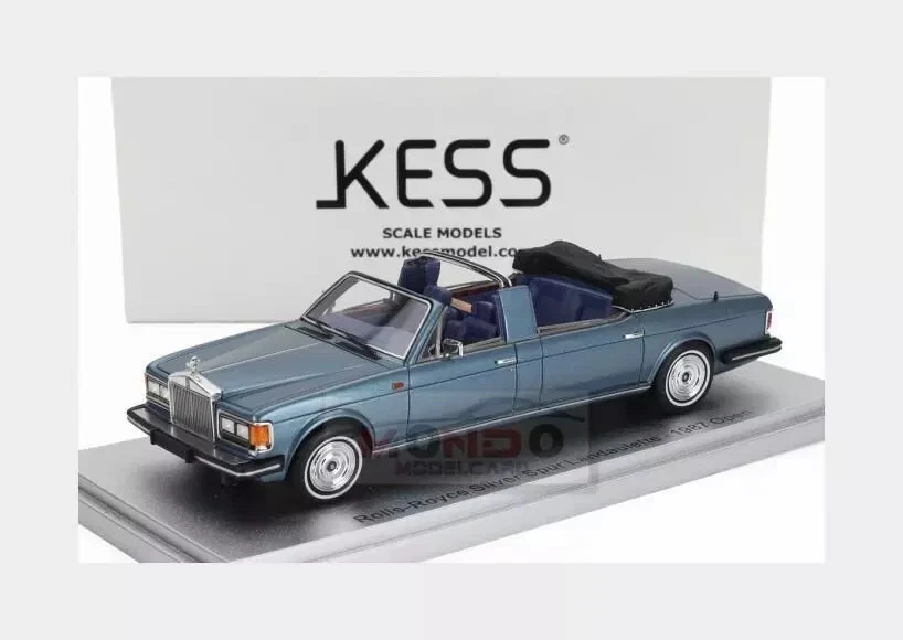 Kess KE43049030 Rolls Royce Silver spur Landaulette 1987 Bleu Metal  1/43 - Photo 1/1