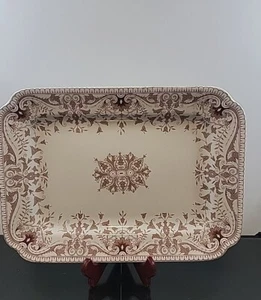 T & R Boote Ironstone Brown Platter England Tournal No.33645 Antique - Picture 1 of 8