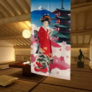 Japanese Classical Beauty Sketch Noren Curtain Room Doorway Divider Tapestry NEW - Picture 1 of 5