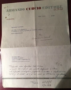 Lettera firmata da Armando Curcio - Picture 1 of 1