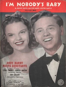 1940 JUDY GARLAND film sheet music ANDY HARDY MEETS DEBUTANTE with Mickey Rooney - Picture 1 of 2