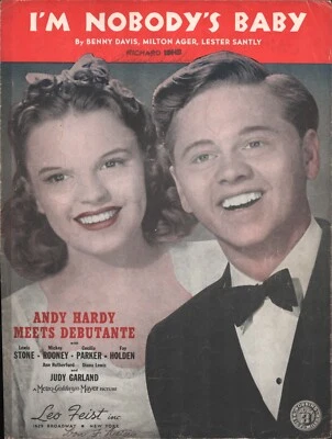 1940 JUDY GARLAND film sheet music ANDY HARDY MEETS DEBUTANTE with Mickey Rooney - Image 1 of 2