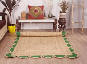 Rug Jute Runner Farmhouse 100% Jute Braided Handmade Rustic look Natural Carpet - Picture 1 of 7