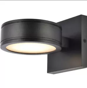 Elegant Lighting LDOD4018 Raine 5" Tall LED Outdoor Wall Sconce - - Black - Picture 1 of 7
