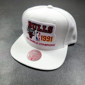 100% Authentic Chicago Bulls Mitchell Ness 1991 NBA Champions Snapback Hat Cap - Picture 1 of 3
