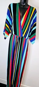 NYC Multistriped 2 piece duster and short dress - 2X - Picture 1 of 7
