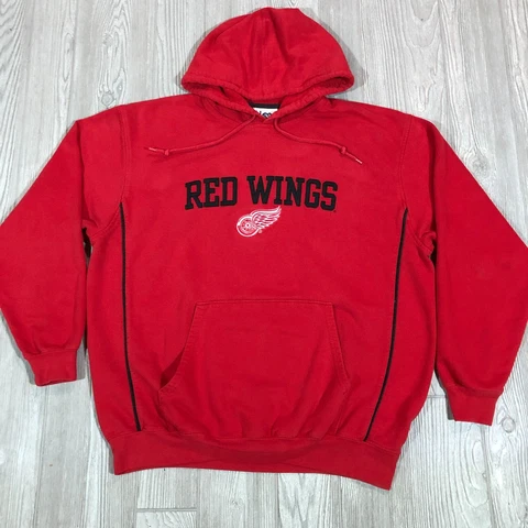Detroit Red Wings Sweater Mens XL Red Hoodie Sweatshirt Vintage Lee Sport 2549 Cover