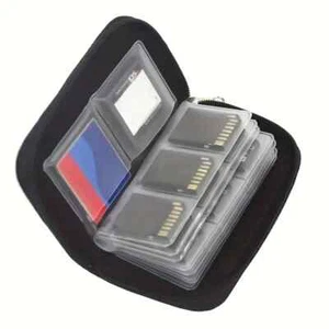 SD Card Holder Case 24 Slots - Fits Up to 18 SD Cards and 4 CF Cards - Black - Picture 1 of 3