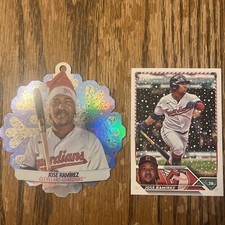 2023 Topps Holiday Ornament Card Jose Ramirez  #MLBDC-5 With Base Guardians