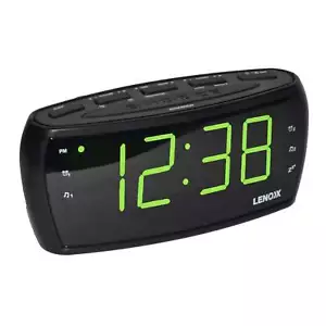 Large Number Alarm Clock & AM/FM Radio, Bold Green LED Time Screen - Picture 1 of 3
