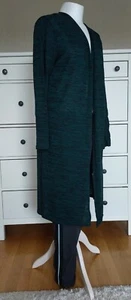 lange Strickjacke Strick Mantel Tannengrün + Hose Lampassen Galonstreifen Gr M - Bild 1 von 9