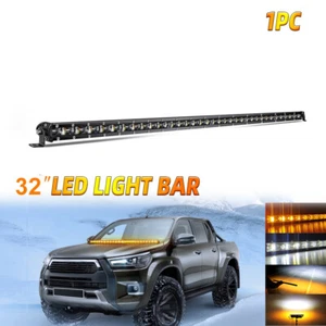 32'' LED Light Bar 900W White Yellow Offroad Driving Fog Lamp SUV Truck 33" 12V - Picture 1 of 12