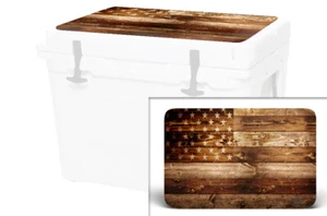 Vinyl Cooler Wrap fits YETI Tundra 65 | Decal Skin LID - USA Flag WD - Picture 1 of 7