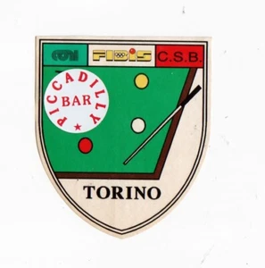 PICCADILLY BAR TORINO STICKER AUFKLEBER Vintage NEU ORIGINAL 9 X 8 cm - Bild 1 von 2