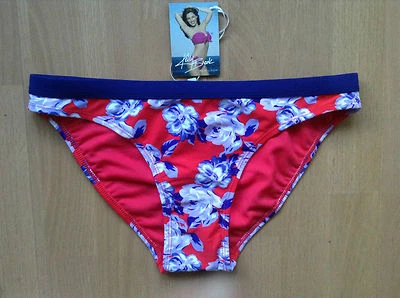 KELLY BROOK BIKINI BOTTOMS VARIOUS SIZES - RED & PURPLE FLORAL PRINT BNWT - Image 1 of 4