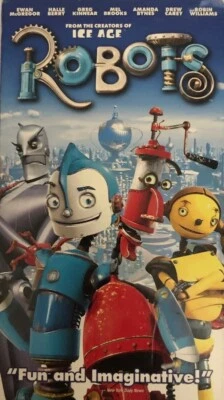 Robots(VHS 2005)Robin Williams Mel Brooks(Dreamworks)TESTED-RARE VINTAGE-SHIP24H - Image 1 of 4