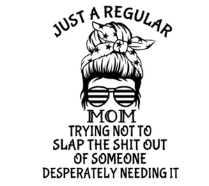 Just A Regular Mom Trying Not To Slap The Sh*t Out Of Someone Desperately Needin - Picture 1 of 8