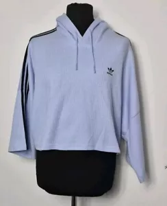 Adidas Originals Trefoil Cropped Hoodie IC5460 Lilac RRP £65 Oversized Large - Picture 1 of 6
