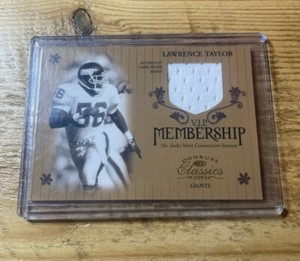 2003 Donruss Classics Lawrence Taylor VIP Membership Game Used Jersey /200