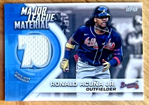 RONALD ACUNA Jr 2021 Topps Series 2 MAJOR LEAGUE MATERIALS Relic #MLM-RA BRAVES - Picture 1 of 1