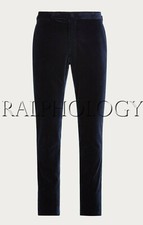 Ralph Lauren Purple Label Italy Gregory Navy Velvet Dress Formal Pants Trouser