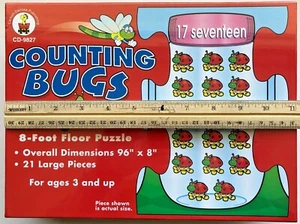 BAMBINI 8 piedi PUZZLE DA PAVIMENTO matematica educativa CONTEGGIO COLEOTTERI/INSETTI CASA SCUOLA - Foto 1 di 12