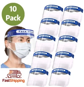 10pcs Reusable Full Face Covering Anti-fog Safety Shield Mask Glasses Eye Helmet - Picture 1 of 6