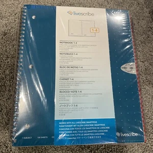 Livescribe Notebooks 1-4 8" x 11" 100 Sheets Each Total 400 Sheets Sealed New - Picture 1 of 8