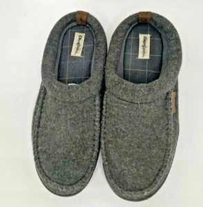 Dearfoams Slippers Mens Size L 11 - 12 Grey Wool Blend Cozy - Picture 1 of 10