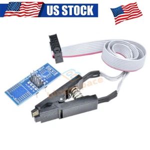 1x SOIC8 SOP8 Flash Chip IC Test Clips Socket Adpter BIOS/24/25/93 Programmer - Picture 1 of 8