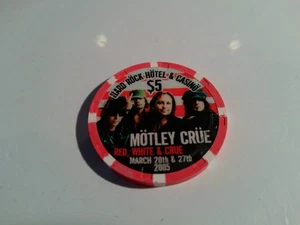 Motley Crue Hard Rock Hotel & Casino $5 Chip Limited Edition 2005 - Picture 1 of 2