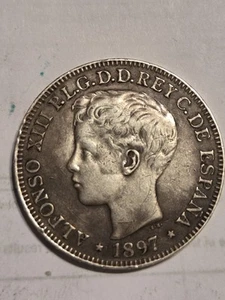1897 ALPHONSO PESO PHILIPPINEN - Bild 1 von 13