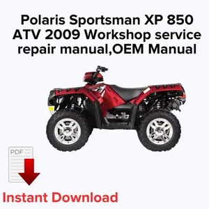 Polaris Sportsman XP 850 ATV 2009 Workshop service repair manual,OEM Manual - Picture 1 of 3