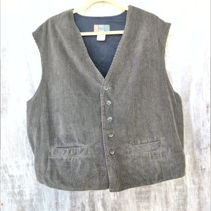 Chaleco de pana vintage Y2K Chandler City Streets para hombre XL verde oliva  - Imagen 1 de 8