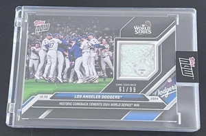 2024 Topps Now Dodgers #885B World Series Game Used Base Relic Black 61/99 - Picture 1 of 1