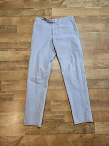 Eidos of Napoli Hombre 32/32 Algodón Sarga Hecho en Italia Gris Claro Chino Pantalón - Imagen 1 de 6