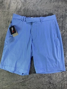 RLX Ralph Lauren Herrenshorts Gr. 31 blau bedruckt maßgeschneiderte Passform wasserabweisend neu mit Etikett - Bild 1 von 10